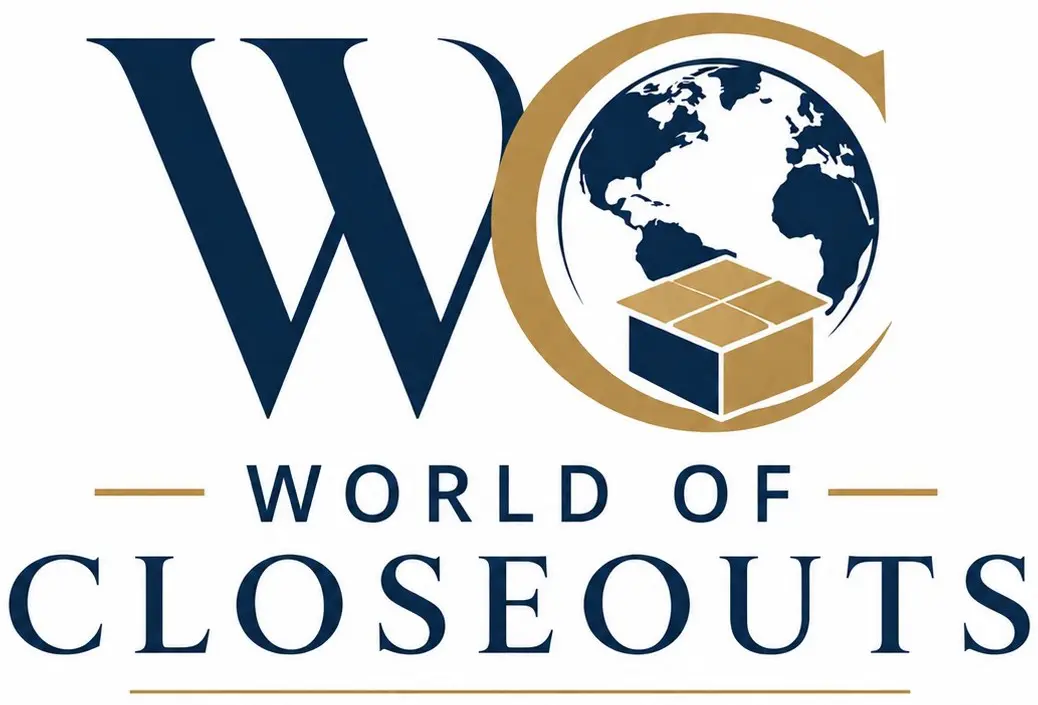 World of Closeouts logo with globe and box