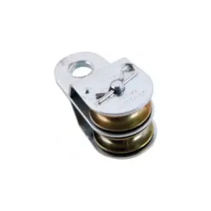 1-1/2 inch Heavy-Duty Double Sheave Rope Pulley - Fixed Eye