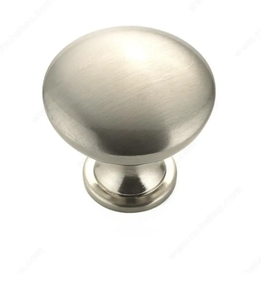 30mm Round Knobs Brushed Nickel 10 pack with 8-32 thread - Image 2