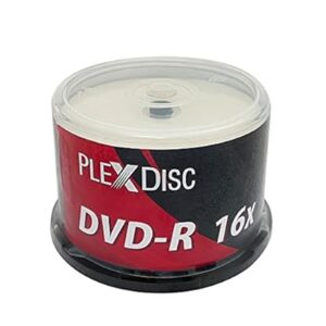 PlexDisc 16x 4.7GB DVD-R Disc, 50 Packs